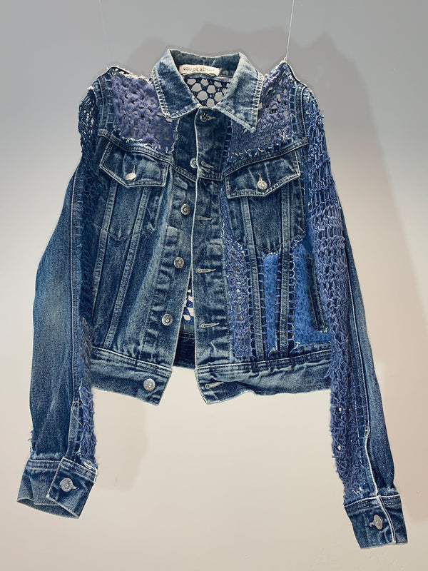 Knitted Jeans Jacket-Lou de Bètoly-APOC STORE