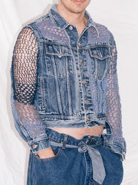 Knitted Jeans Jacket-Lou de Bètoly-APOC STORE