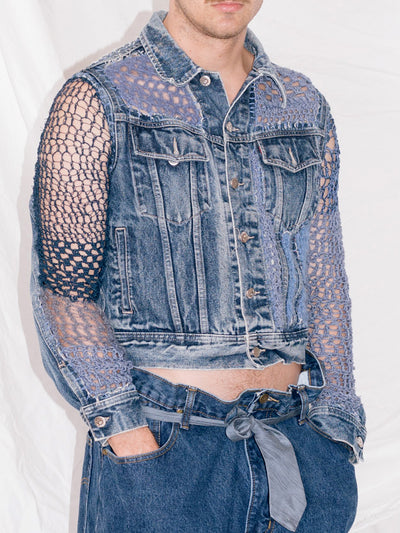 Knitted Jeans Jacket-Lou de Bètoly-APOC STORE