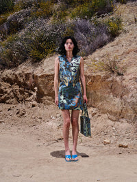 Holographic Colour-Changing Cowboy Fleur Mini Skirt-Leeann Huang-APOC STORE