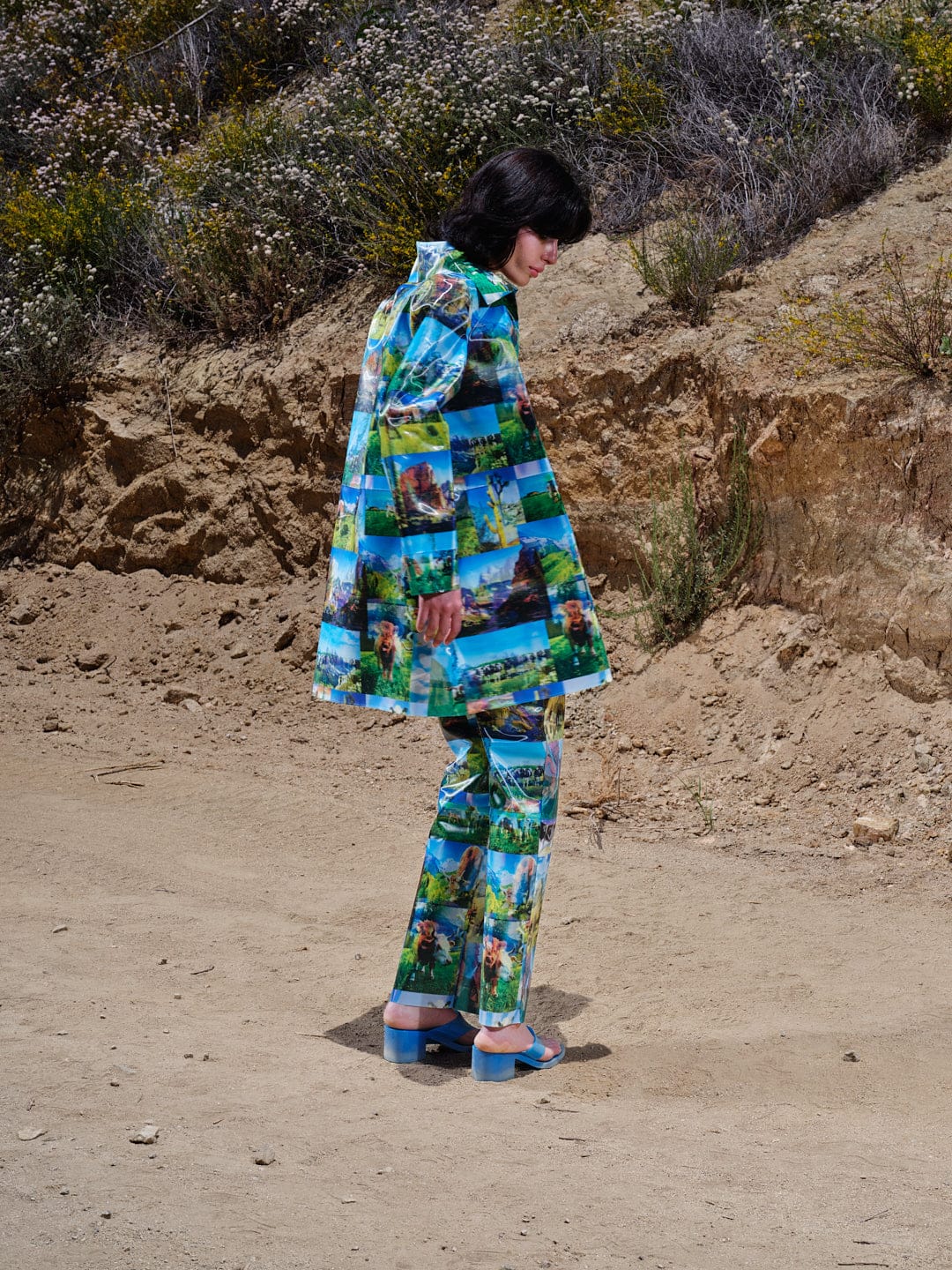 Landscape Image Flip Pattern Coat-Leeann Huang-APOC STORE
