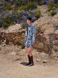 Holographic Flower Colour-Changing Crop Jacket-Leeann Huang-APOC STORE