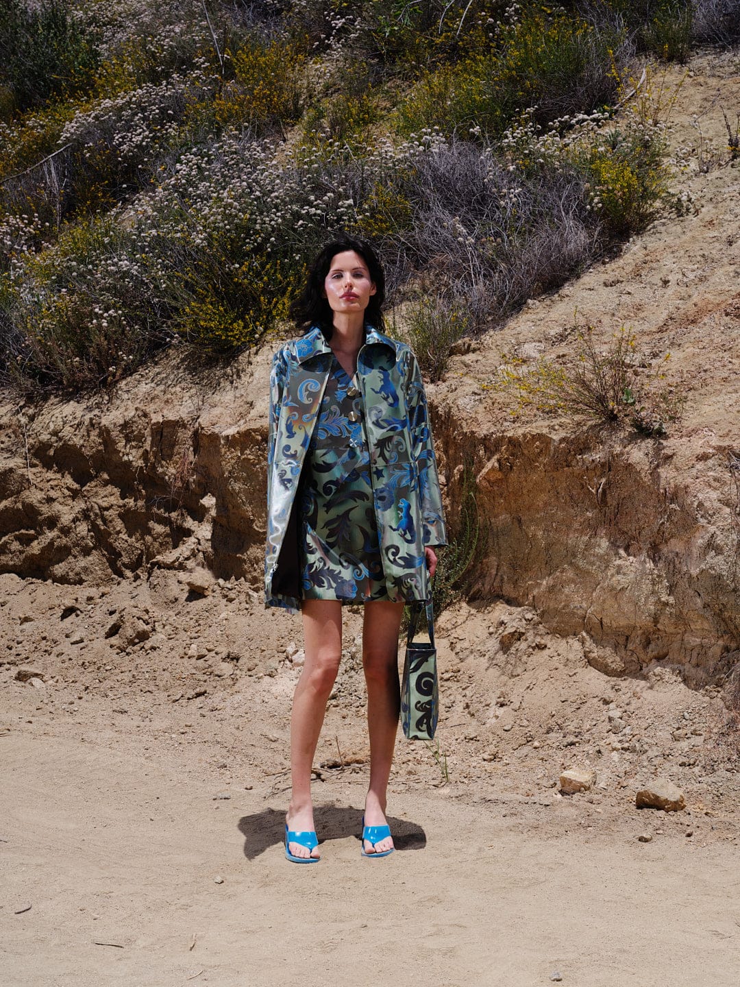 Colour Changing Cowboy Fleur Pattern Coat-Leeann Huang-APOC STORE
