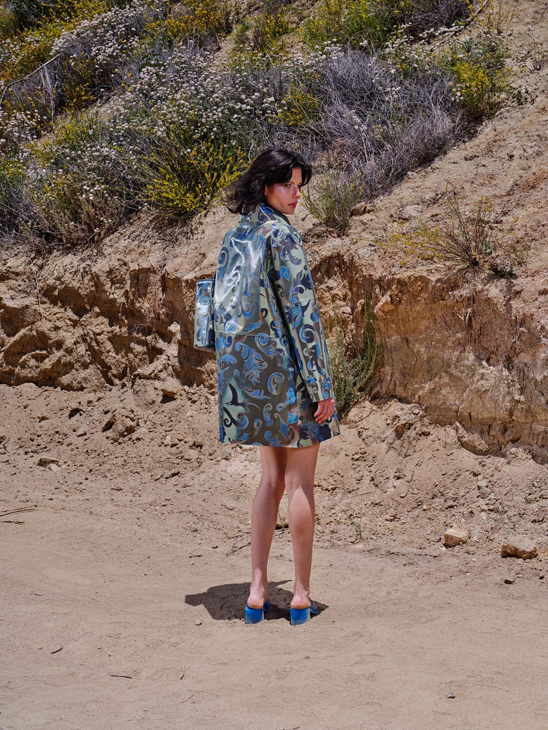 Colour Changing Cowboy Fleur Pattern Coat-Leeann Huang-APOC STORE
