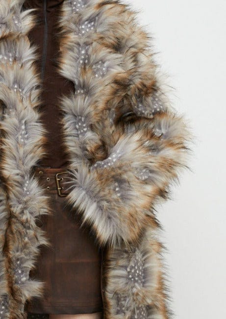 Shaved Fur Long Coat-Nibgnus-APOC STORE