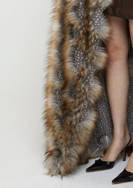 Shaved Fur Long Coat-Nibgnus-APOC STORE