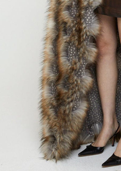 Shaved Fur Long Coat-Nibgnus-APOC STORE