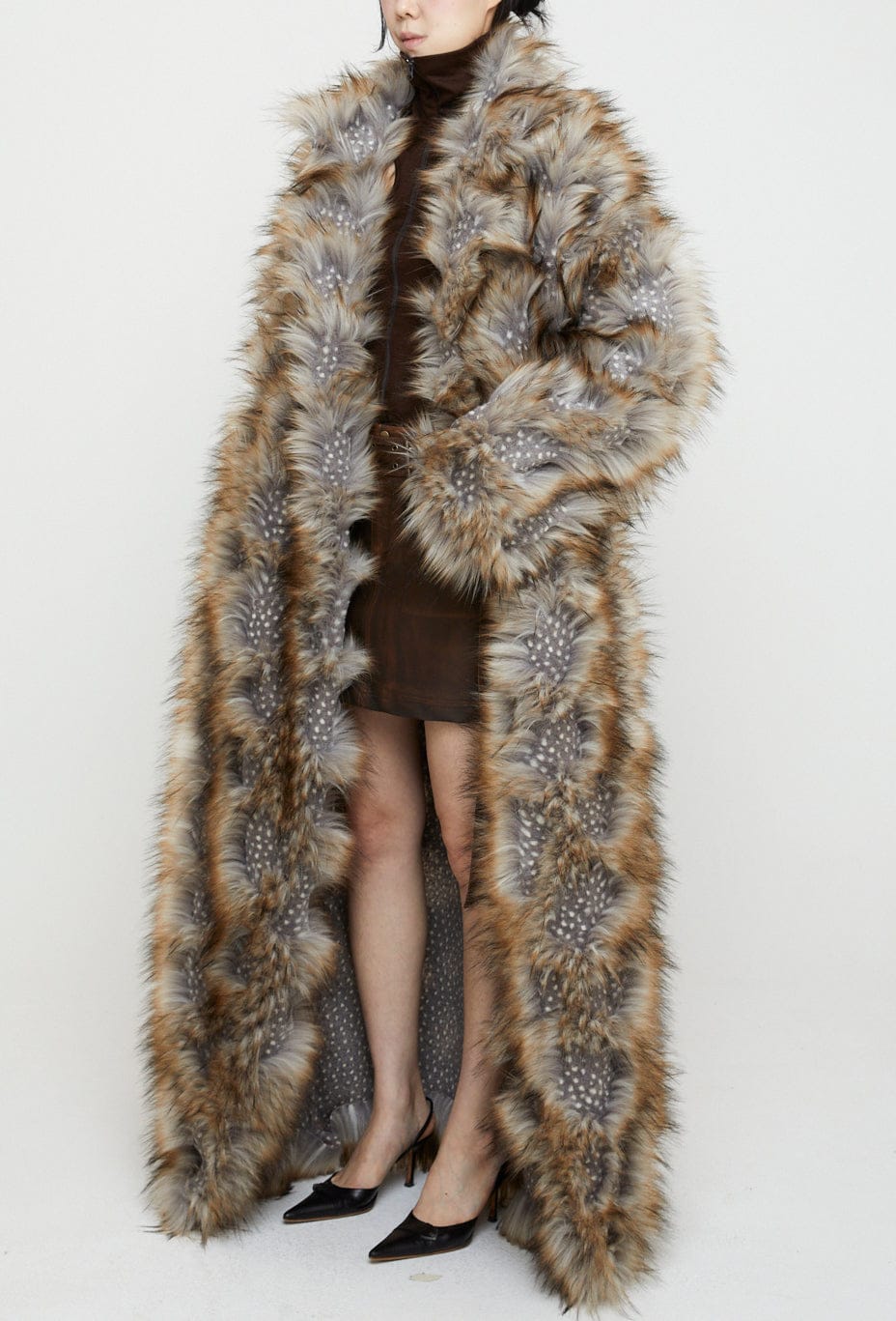 Shaved Fur Long Coat-Nibgnus-APOC STORE