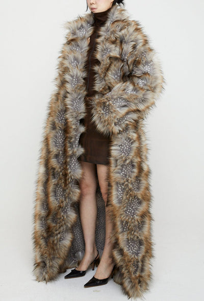 Shaved Fur Long Coat-Nibgnus-APOC STORE