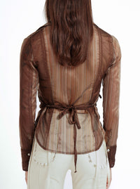 35 Buttons Gathered Shirt-GARBAGE CORE-APOC STORE