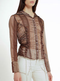 35 Buttons Gathered Shirt-GARBAGE CORE-APOC STORE