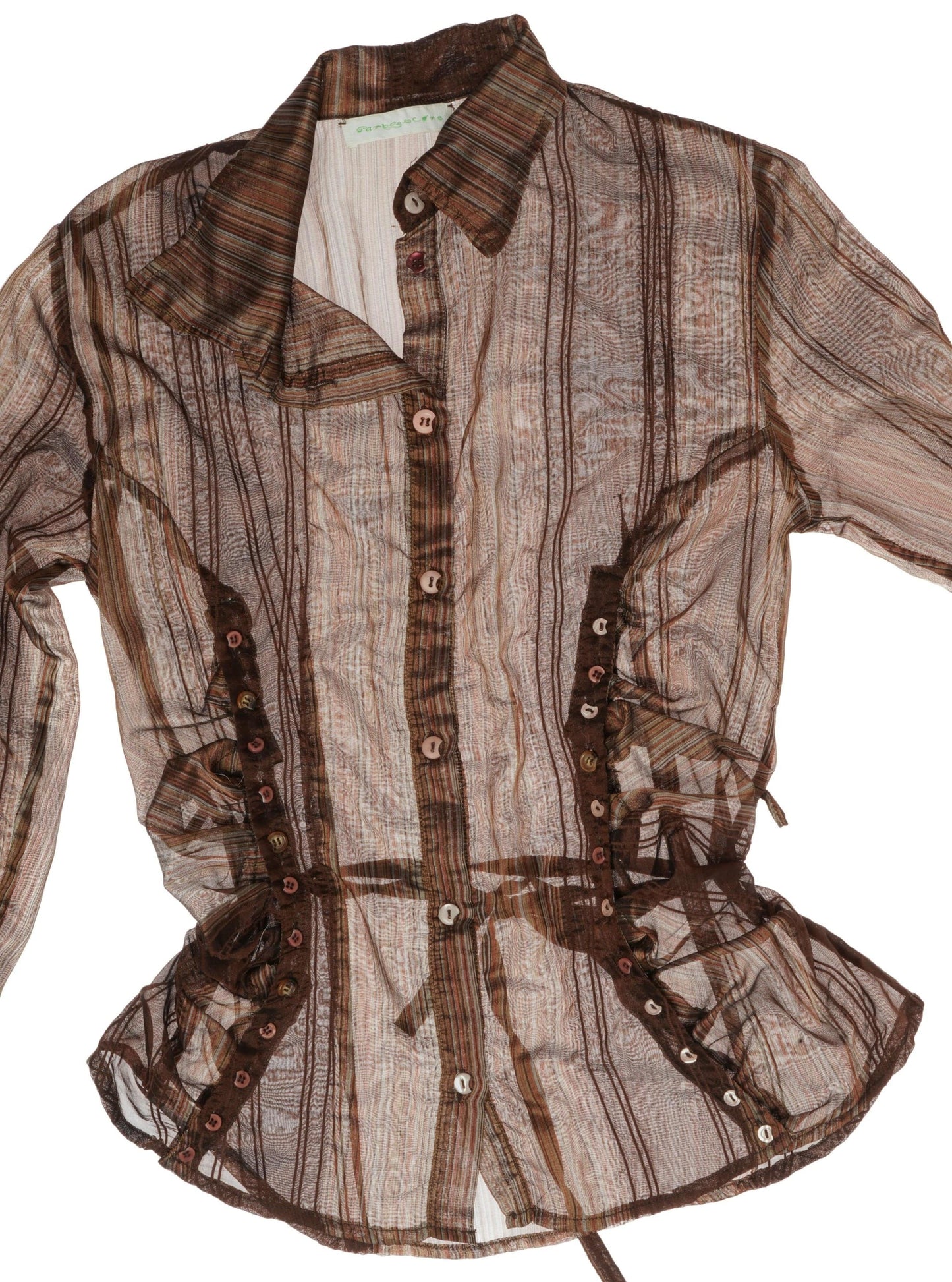 35 Buttons Gathered Shirt-GARBAGE CORE-APOC STORE