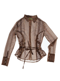 35 Buttons Gathered Shirt-GARBAGE CORE-APOC STORE