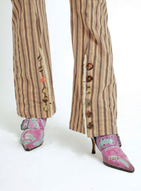 13 Buttons Striped Trousers-GARBAGE CORE-APOC STORE