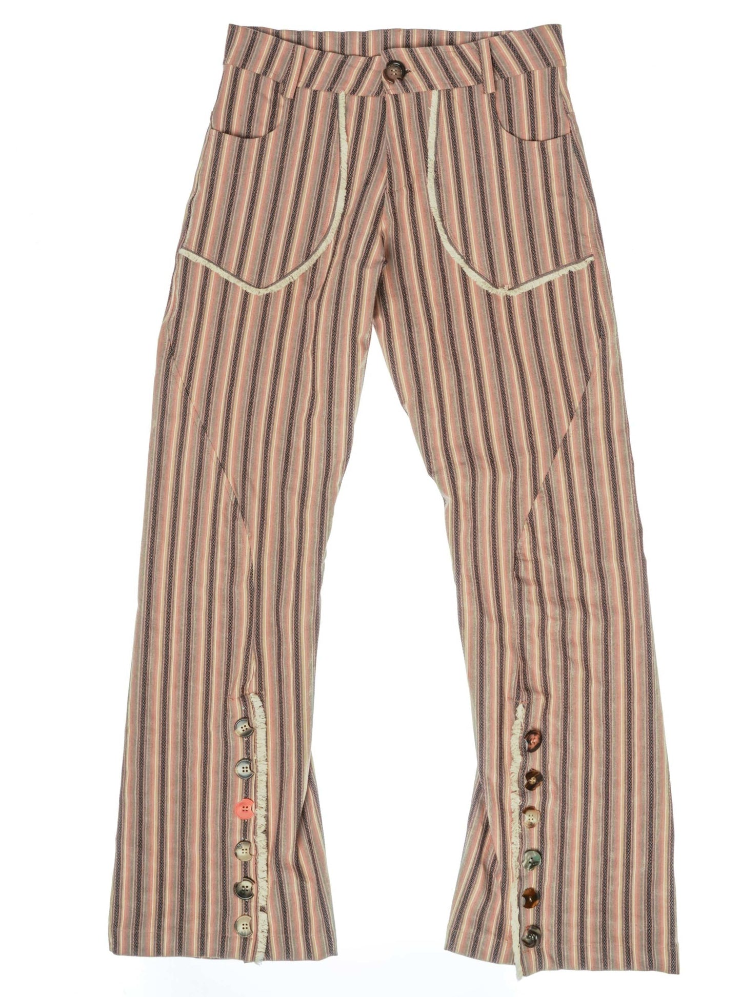 13 Buttons Striped Trousers-GARBAGE CORE-APOC STORE