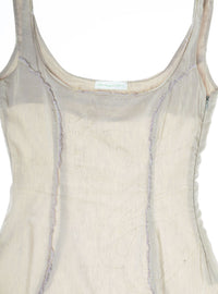 Embroidered Dress with Gathered Slits-GARBAGE CORE-APOC STORE