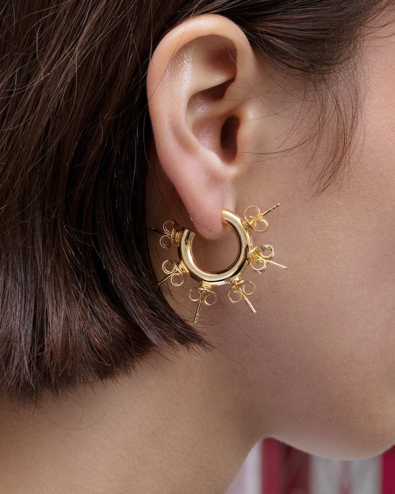 Gold Stud Hoops-D’heygere-APOC STORE