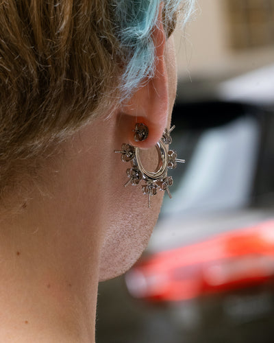 Silver Stud Hoops-D’heygere-APOC STORE