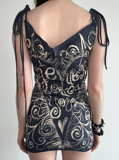 Never Loved U, Never Cared About U Mini Dress-Anna Castellano-APOC STORE