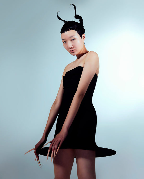 Micro Tube Dress in Black-Sun Woo-APOC STORE