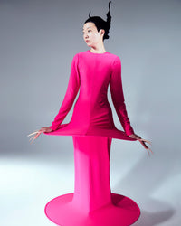 Basic Tight Top In Fuscia-Sun Woo-APOC STORE