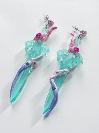 Magic Green Swords Earrings-Emma Pryde-APOC STORE