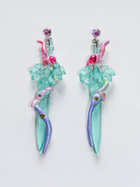 Magic Green Swords Earrings-Emma Pryde-APOC STORE