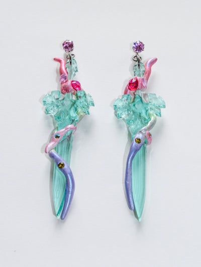 Magic Green Swords Earrings-Emma Pryde-APOC STORE