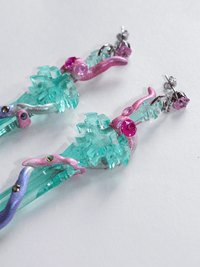 Magic Green Swords Earrings-Emma Pryde-APOC STORE