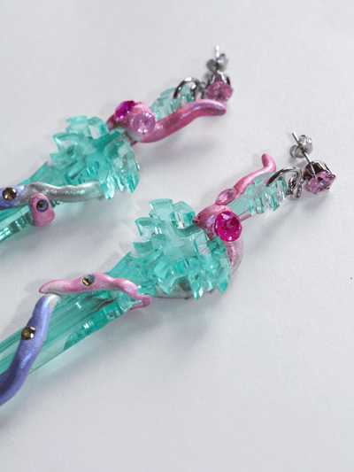 Magic Green Swords Earrings-Emma Pryde-APOC STORE