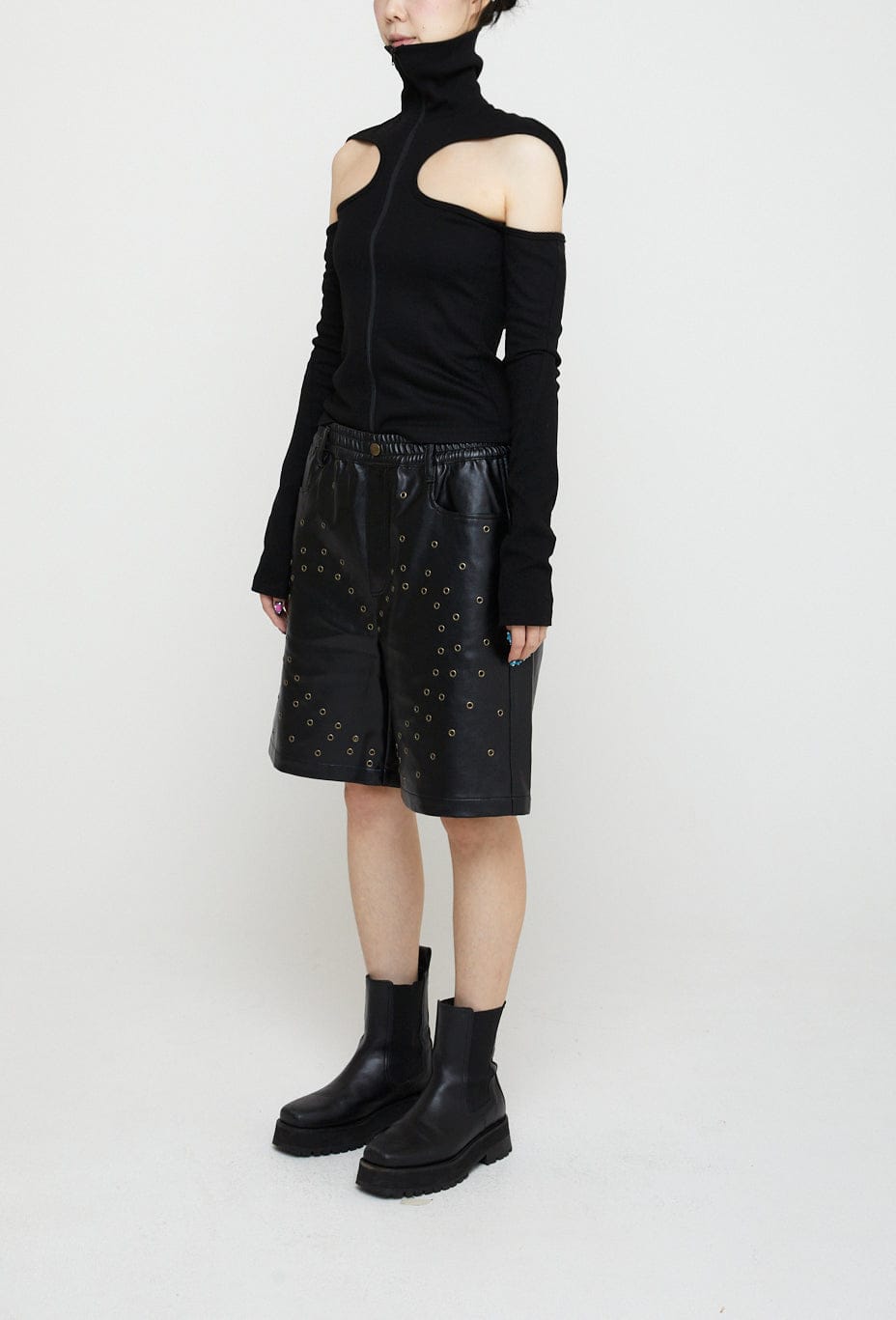 Mago Zip Up Black-Nibgnus-APOC STORE