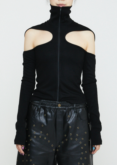 Mago Zip Up Black-Nibgnus-APOC STORE