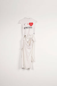 I Love My Mother Cotton Waste Dress-Puer Parasitus-APOC STORE