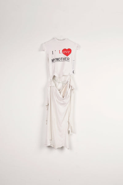 I Love My Mother Cotton Waste Dress-Puer Parasitus-APOC STORE