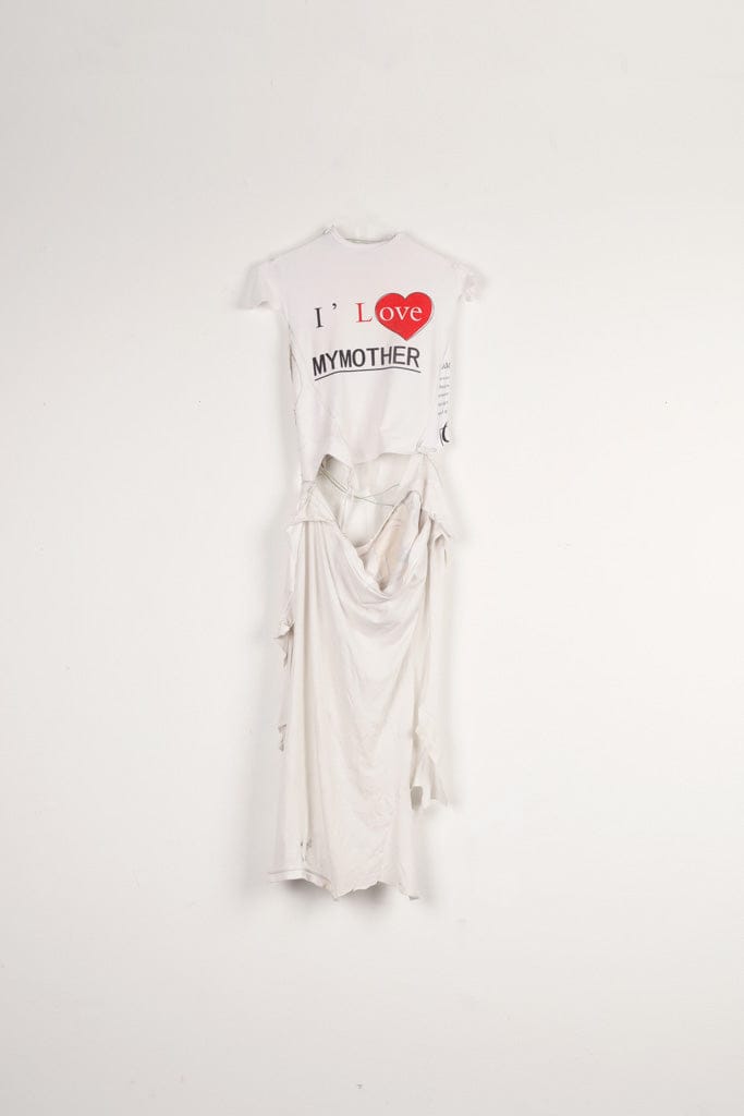 I Love My Mother Cotton Waste Dress-Puer Parasitus-APOC STORE
