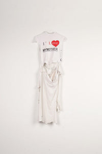 I Love My Mother Cotton Waste Dress-Puer Parasitus-APOC STORE