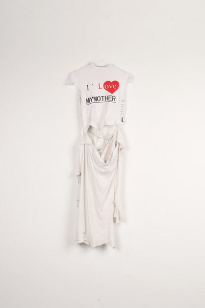 I Love My Mother Cotton Waste Dress-Puer Parasitus-APOC STORE