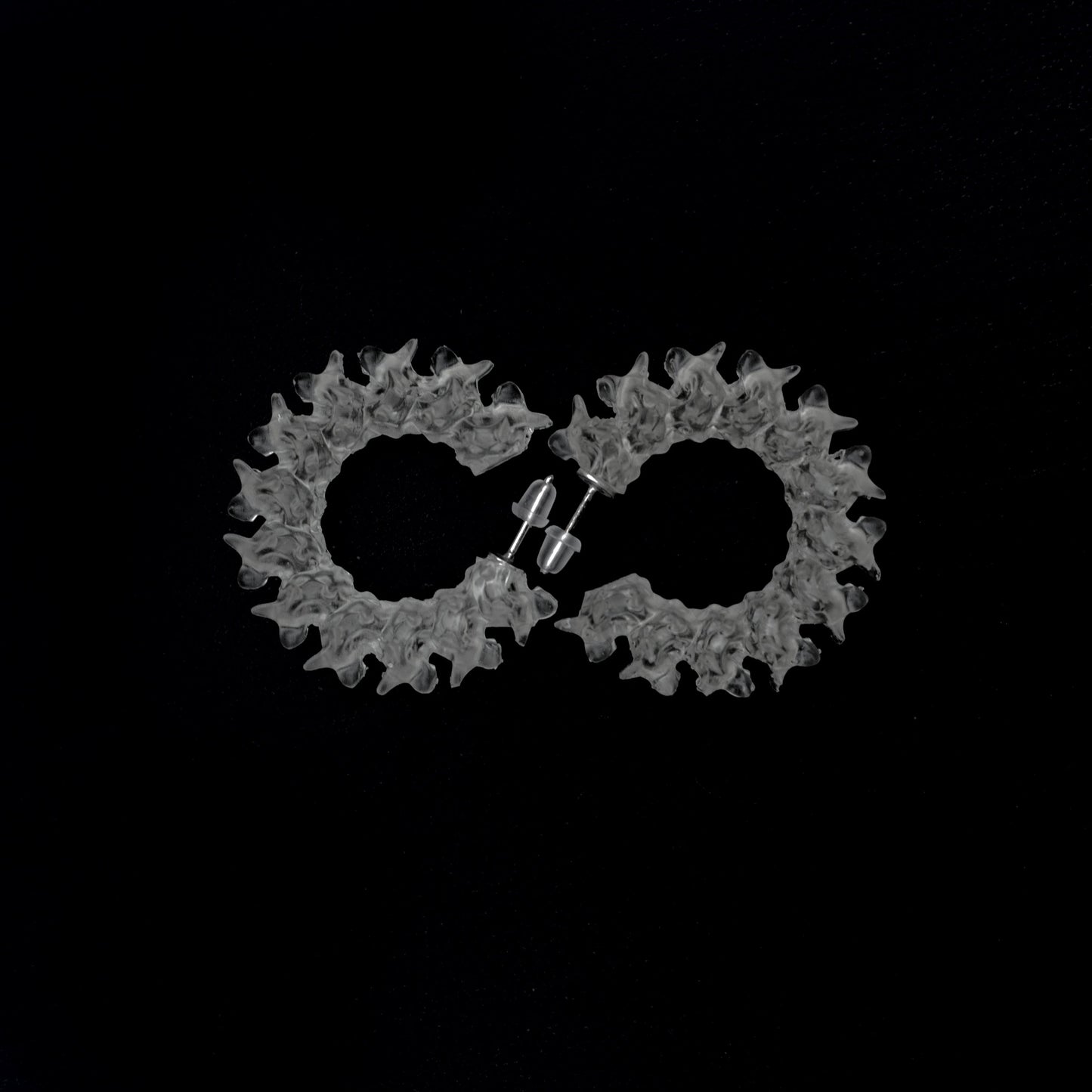 Spine Earrings 3d Printed Resin-Agoston Balazs-APOC STORE
