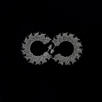 Spine Earrings 3d Printed Resin-Agoston Balazs-APOC STORE