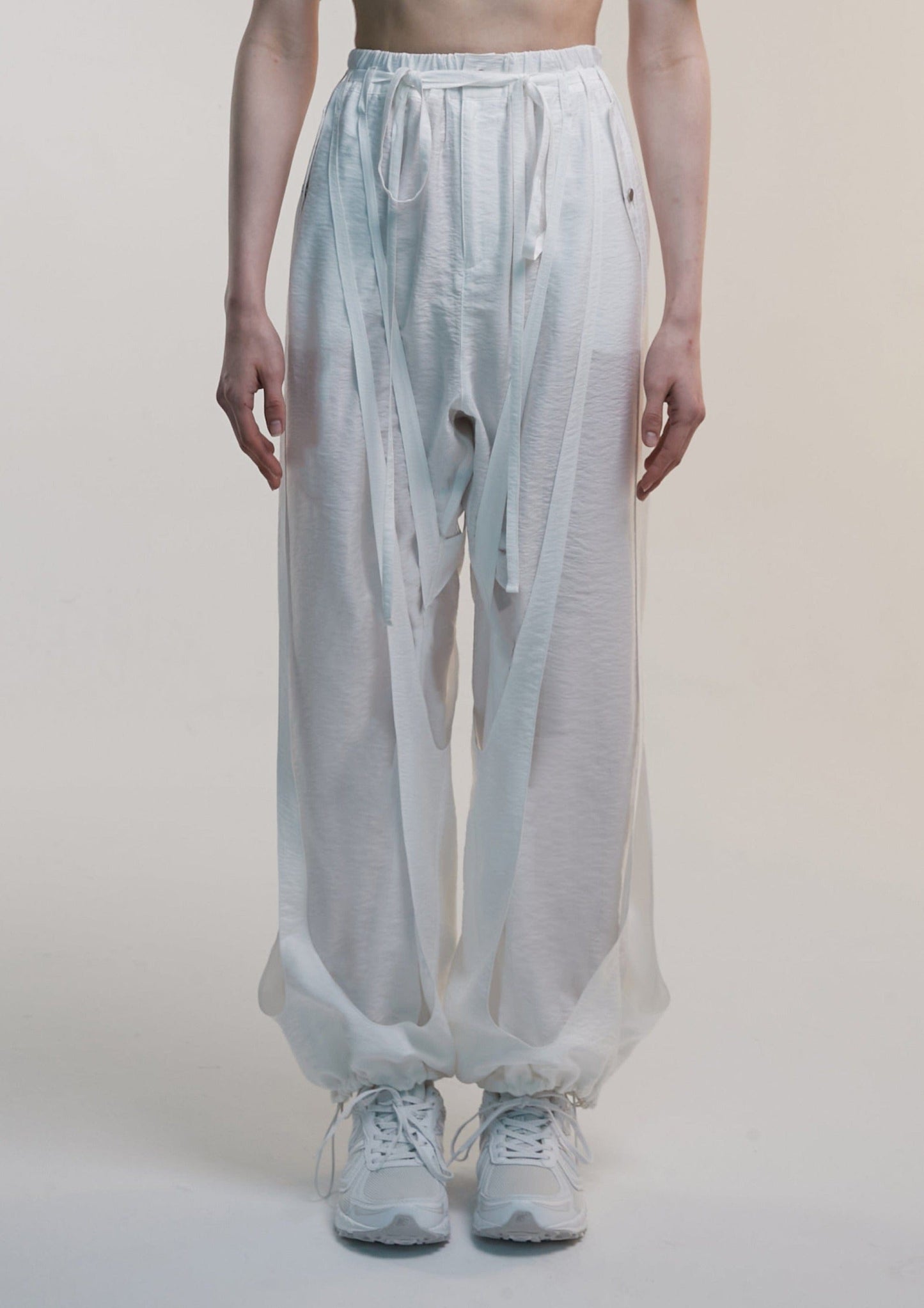 Parachute Pants White-Nibgnus-APOC STORE