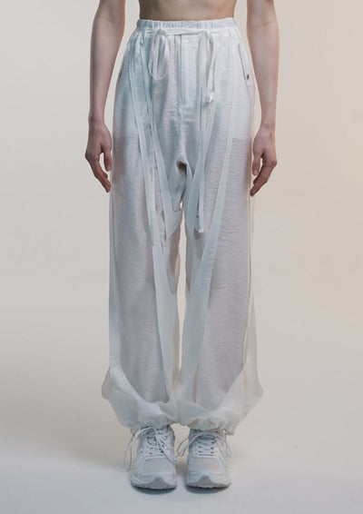 Parachute Pants White-Nibgnus-APOC STORE