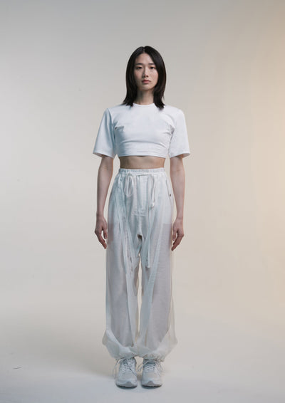 Parachute Pants White-Nibgnus-APOC STORE