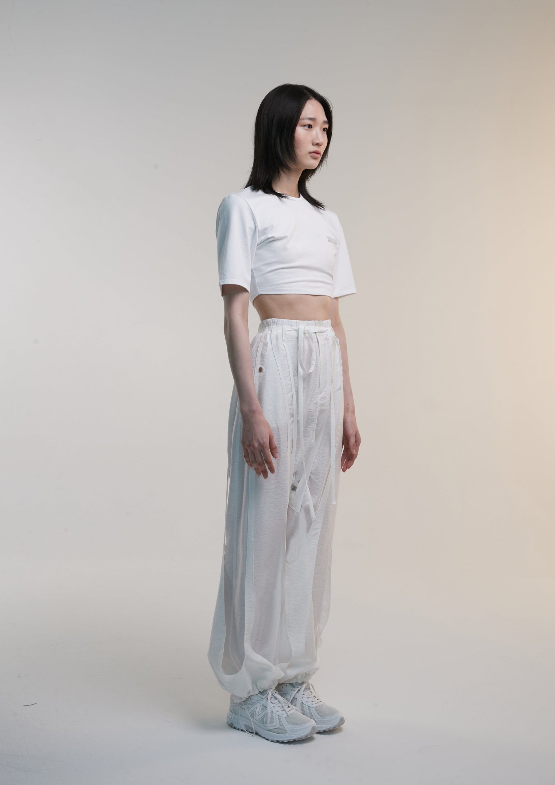 Parachute Pants White-Nibgnus-APOC STORE