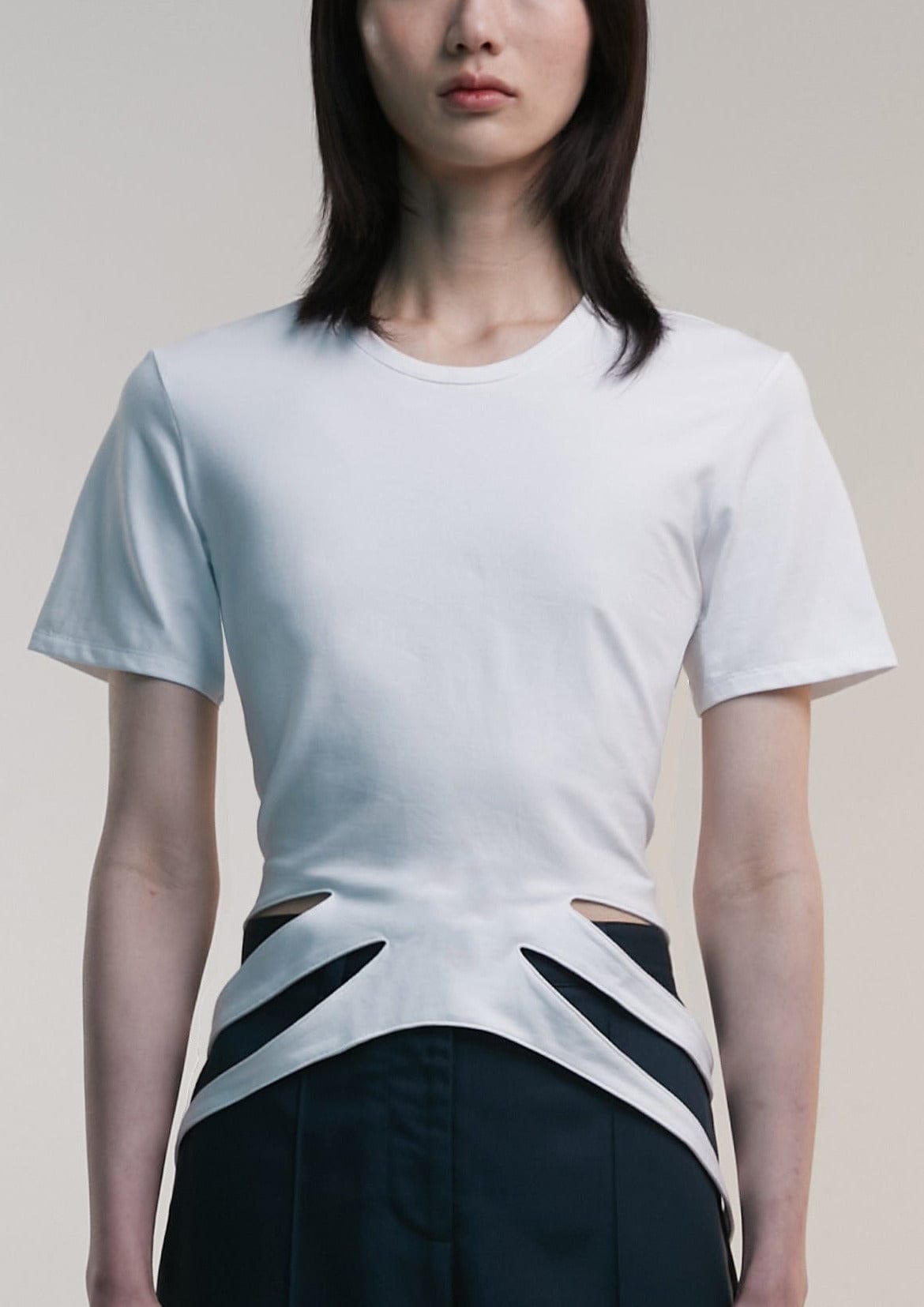 Knot Tee White-Nibgnus-APOC STORE