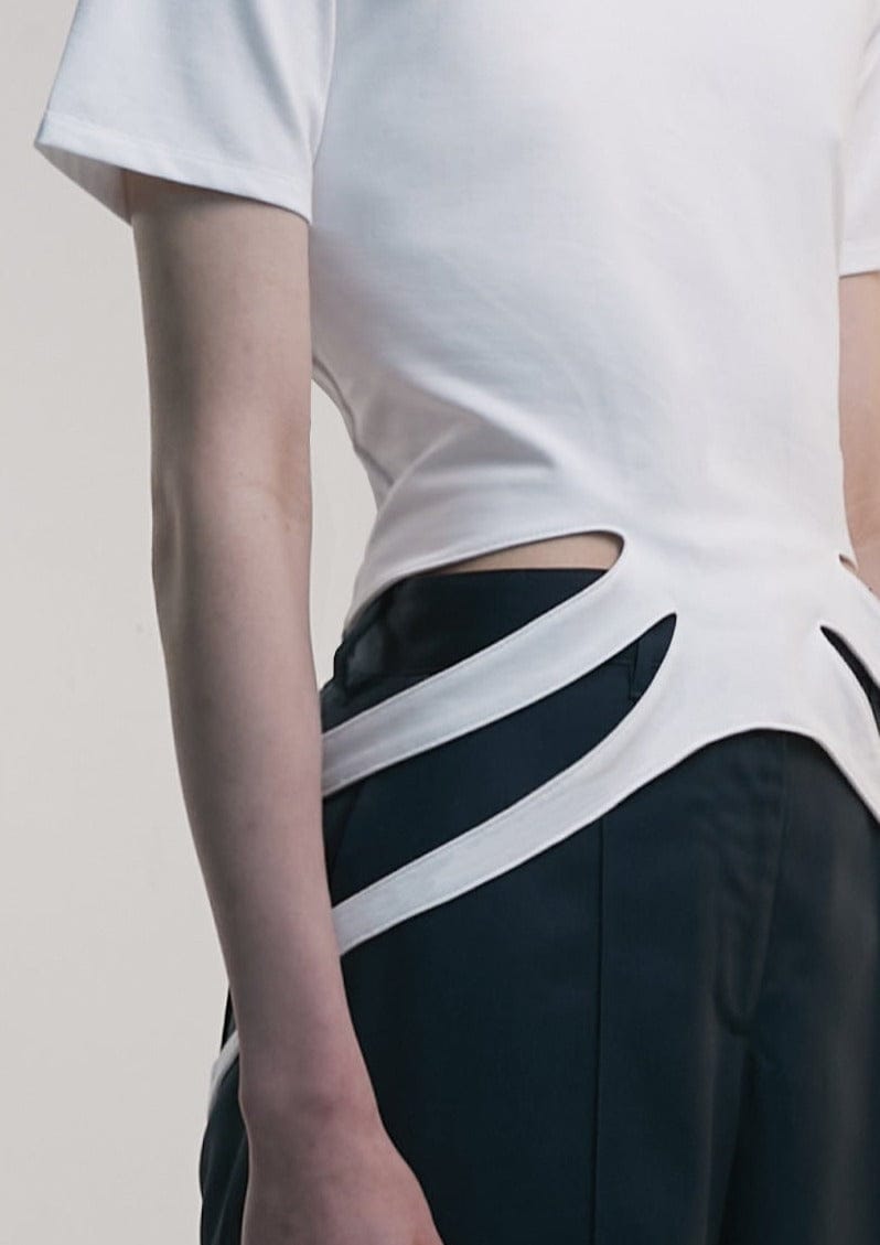 Knot Tee White-Nibgnus-APOC STORE