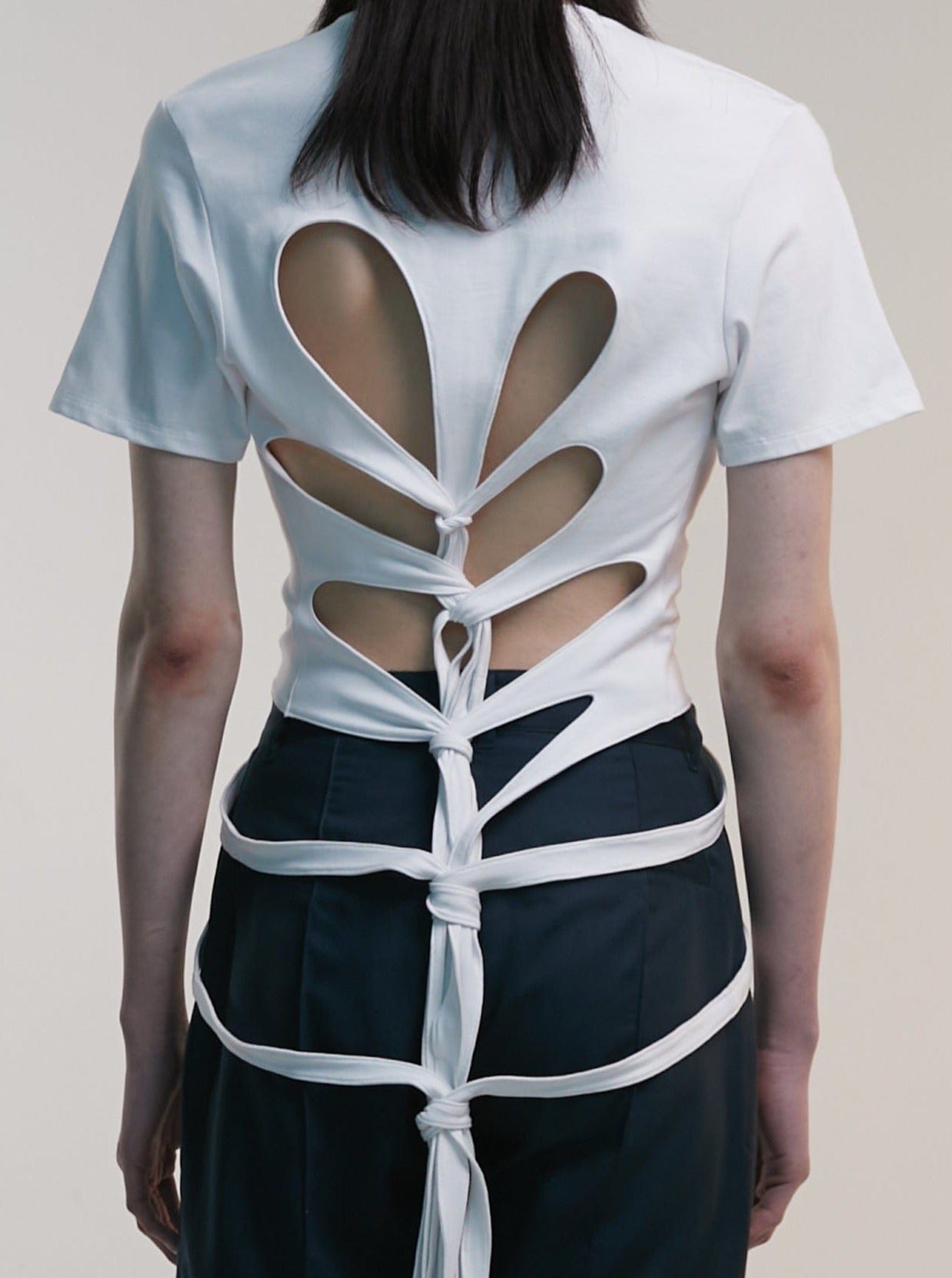 Knot Tee White-Nibgnus-APOC STORE