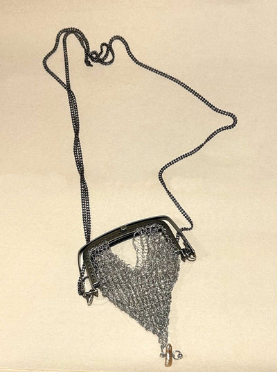 “Open my heart” knitted metal pouch-ssdslsns-APOC STORE