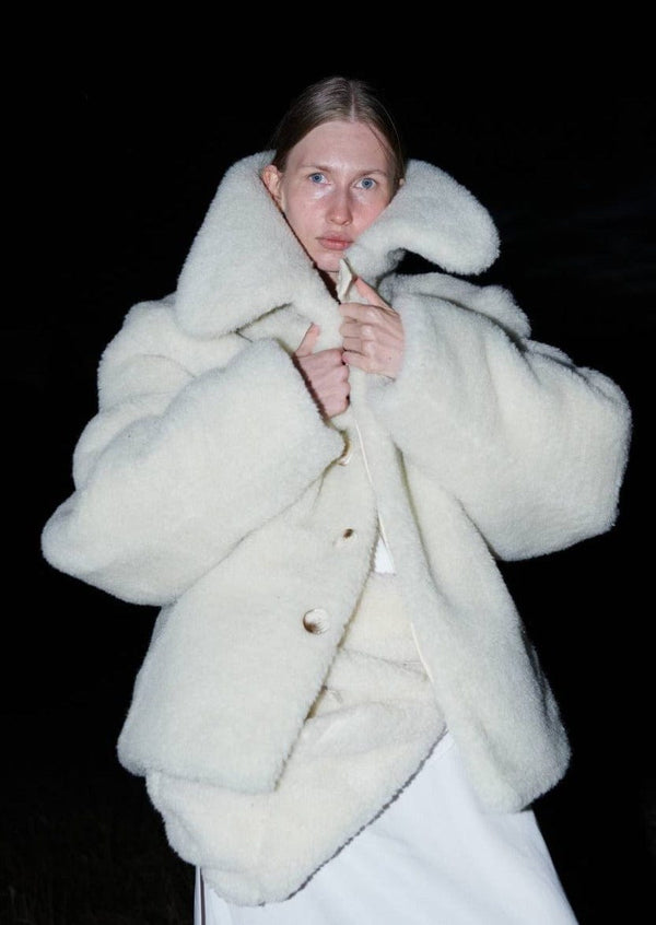 White Wool Jacket-Anton Belinskiy-APOC STORE