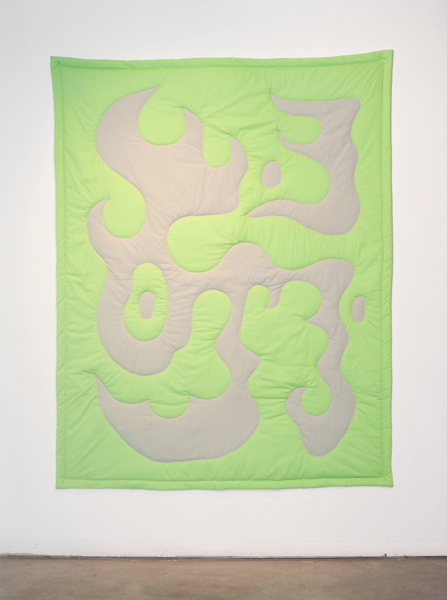 Quilted Blanket Green Grey-Claire Duport-APOC STORE