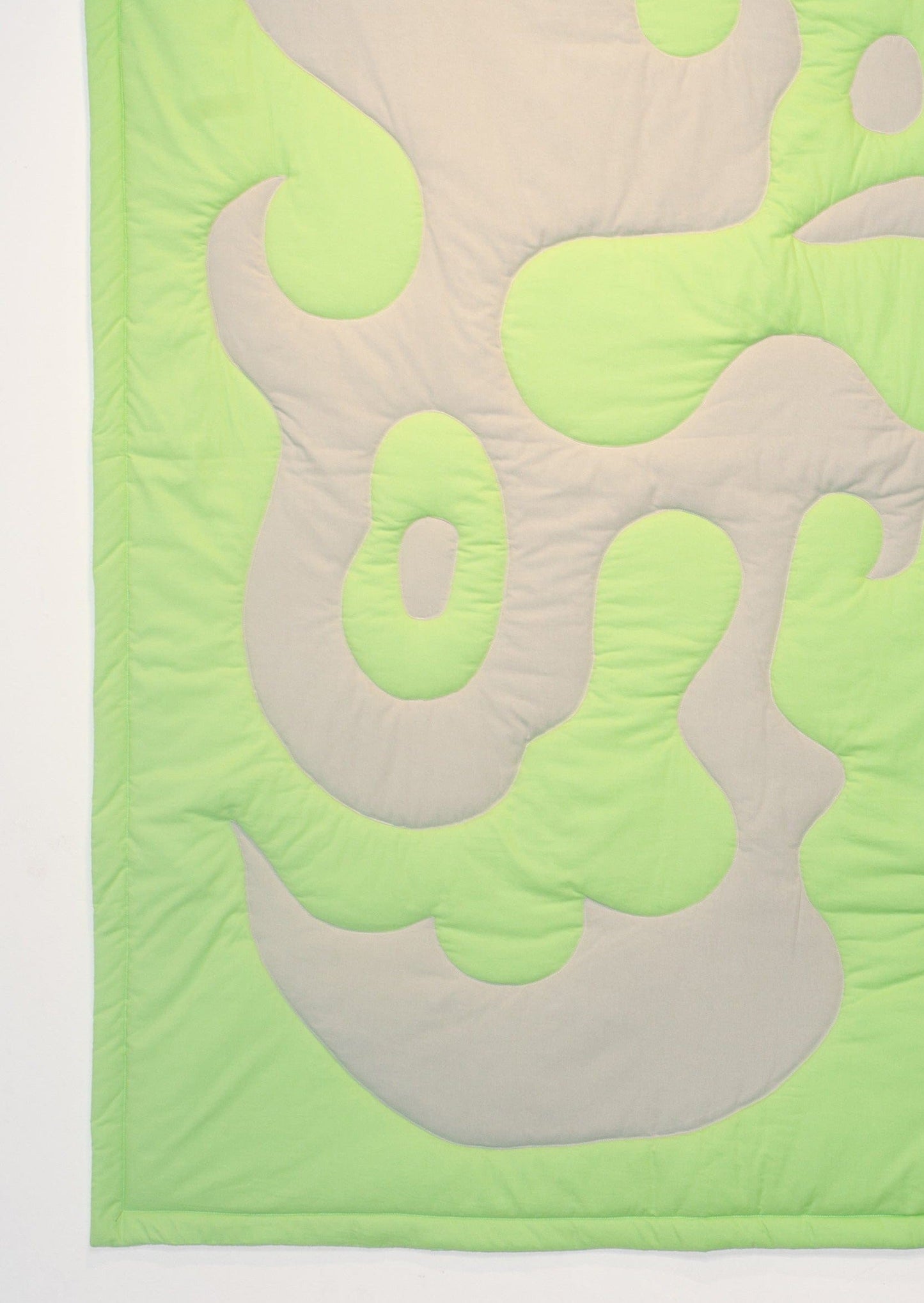 Quilted Blanket Green Grey-Claire Duport-APOC STORE